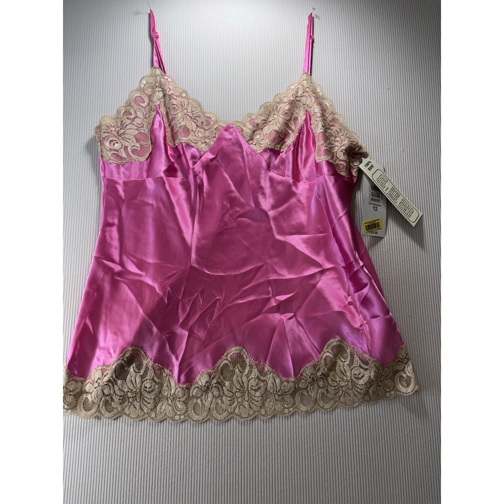 Vtg Deadstock Nygard Collection Pink 100% Silk Lace Cami Wmn's Top NWT Coquette - Picture 5 of 10